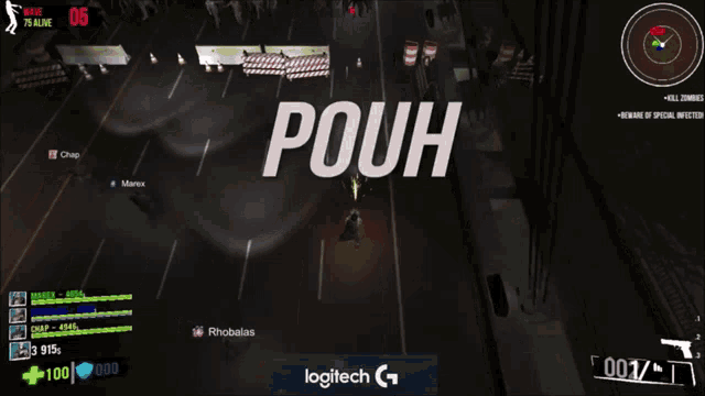 a screenshot of a video game with the word pouh on it