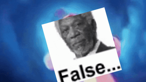 a picture of a man with the word false written below it