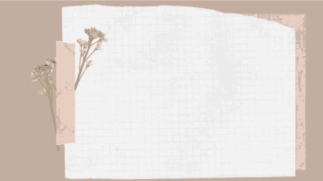a piece of torn paper with flowers on it