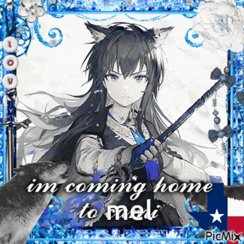a picture of a girl with the words im coming home to me on it