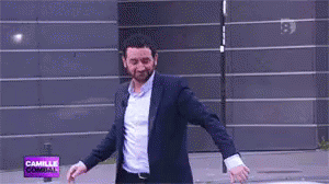 Cyril Hanouna GIF - Camille Combal Suit Swag GIFs