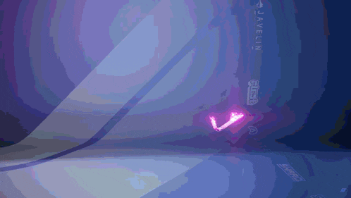 the word javelin is on the purple background