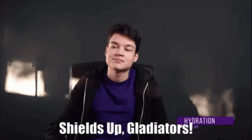 Shields Up Hydration GIF - Shields Up Hydration La Gladiators GIFs