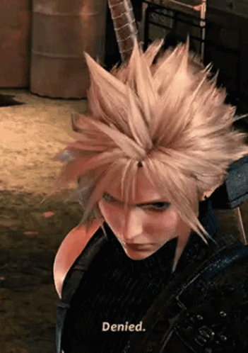 Final Fantasy Vii Cloud GIF - Final Fantasy Vii Cloud Denied GIFs