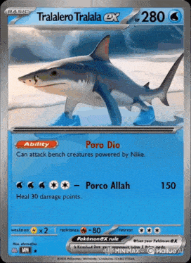 a pokemon card with a shark on it