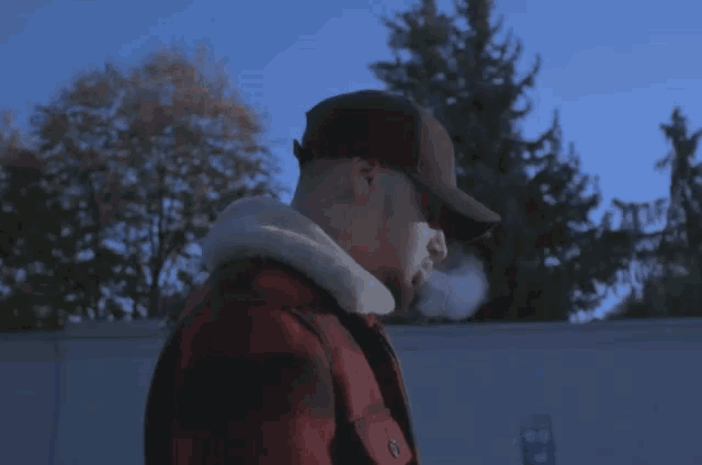 Blowing Smoke Smoking GIF