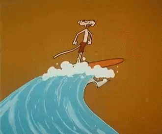 Surfing Wave GIF - Surfing Wave Pinkpanther GIFs