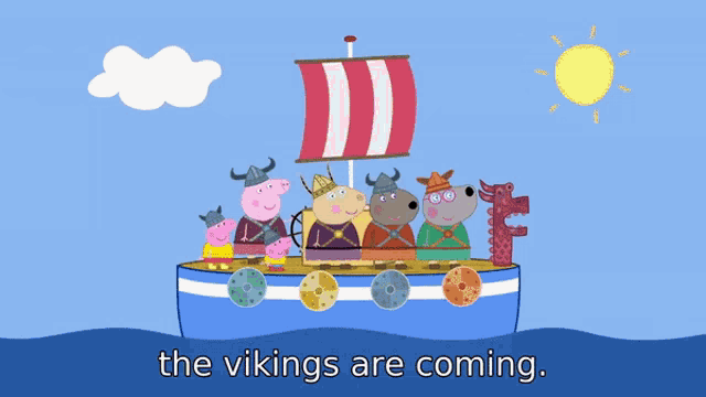 Peppa Pig Vikings GIF - Peppa Pig Vikings Boat GIFs