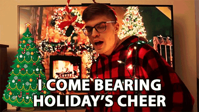 I Come Bearing Holidays Cheer David GIF - I Come Bearing Holidays Cheer David Please Stop Talking GIFs