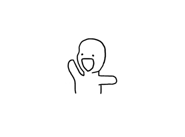 a black and white drawing of a hand making a thumbs up gesture .