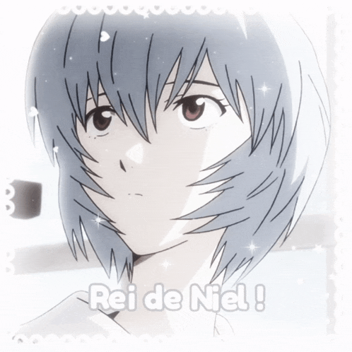 a picture of a girl with the words rei de niel written below her