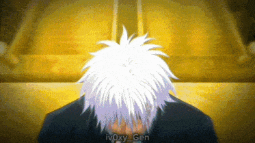 a person with white hair has the name ivoxy_gen on the bottom