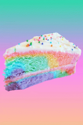 Cake Rainbow Cake GIF - Cake Rainbow Cake Birthday Cake GIFs
