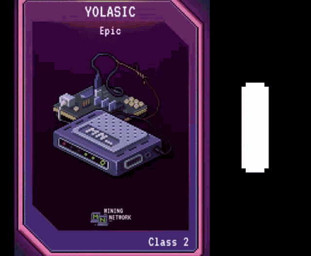 a purple card that says yolasic epic on it