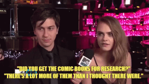 Cara Delevingne Comics GIF - Cara Delevingne Comics Interview GIFs