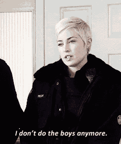 a woman in a black jacket says i don t do the boys anymore