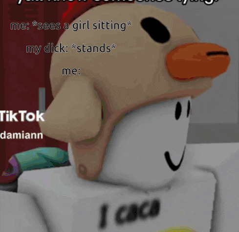 a cartoon character wearing a chicken hat and a i caca shirt