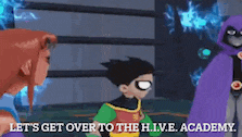 robin and starfire are talking to each other in a video game .