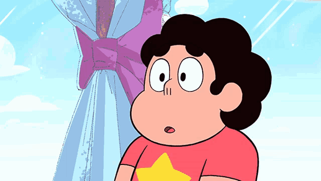 a cartoon character in a red shirt with a star on it