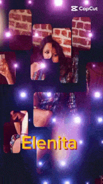 a collage of images with the name elenita in the center