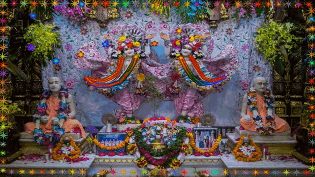 Jai Sh Krishna Flower GIF - Jai Sh Krishna Flower Shrine GIFs
