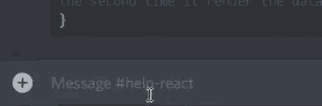 a screenshot of a computer screen with a message that says message #help-react
