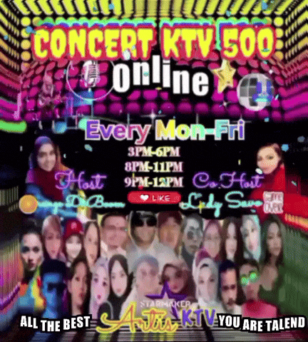 a poster for concert ktv 500 online every mon-fri at 3 pm-6pm