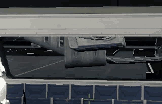a computer generated image of a plane taking off from the runway .