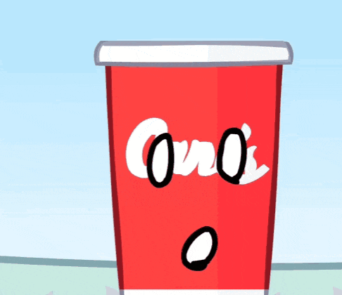 a red cup with a sad face and the word " coke " written on it