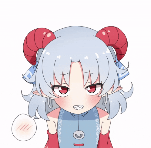 a drawing of a girl with horns and a letter c on her chest