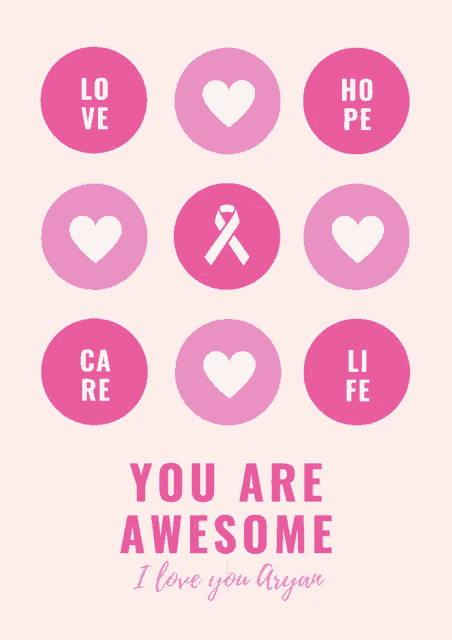 a valentine 's day card that says you are awesome