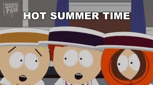 Hot Summer Time Kenny Mccormick GIF - Hot Summer Time Kenny Mccormick Butters Stotch GIFs
