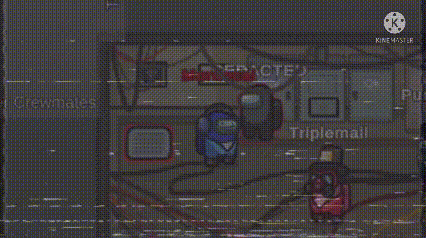 a cartoon character is standing in front of a sign that says reported on it .