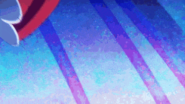 a close up of a person 's feet on a blue and purple striped background .