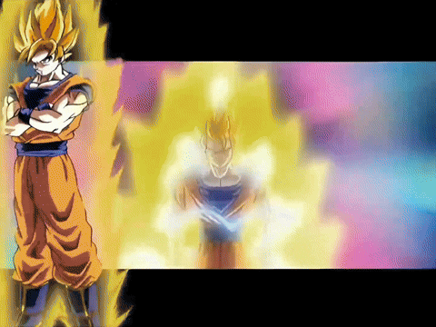 a picture of a cartoon character called goku with a purple background