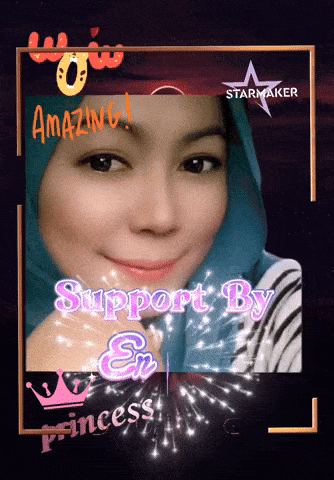 a picture of a woman with a starmaker logo in the background