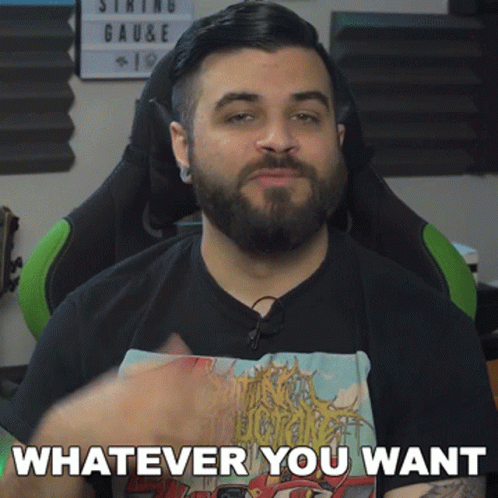 Whatever You Want Andrew Baena GIF - Whatever You Want Andrew Baena All You Want GIFs