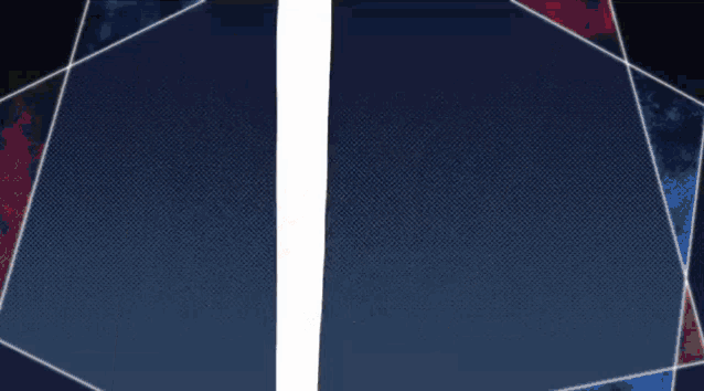 a purple and blue background with a white line coming out of the middle