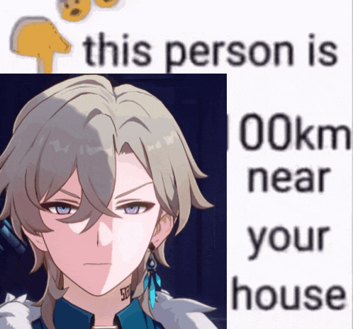 a picture of a person with the words " this person is 100km near your house " below it