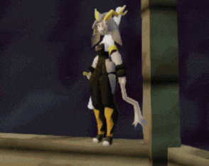 a video game character is holding a sword in his hand
