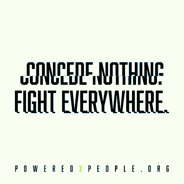 a logo for poweredxpeople.org that says " consider nothing i g it everywhere "