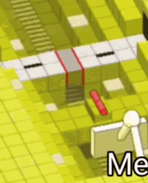 a cartoon drawing of a maze with the words me in the bottom left corner