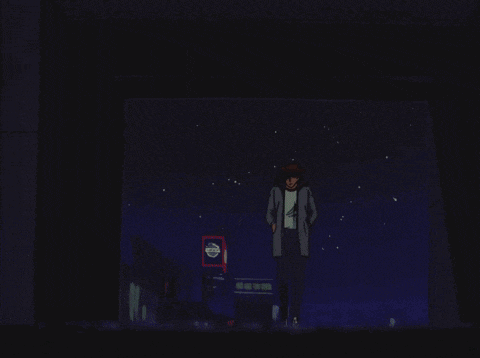 a cartoon of a man holding a hat in his hand