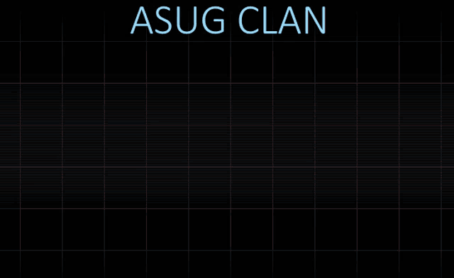 a poster for asug clan shows a man in a cowboy hat in a heart