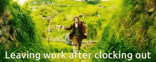 Running Leaving Work GIF - Running Leaving Work Bilbo GIFs