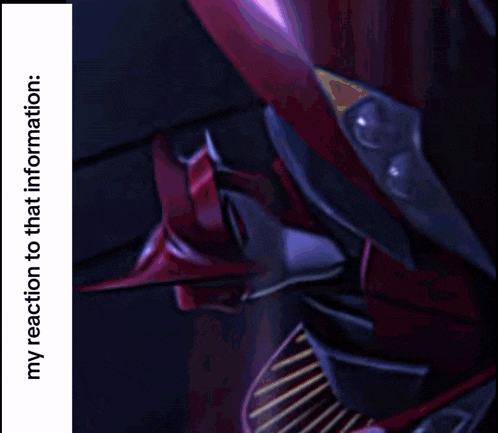 a picture of a robot with the words my reaction to that information