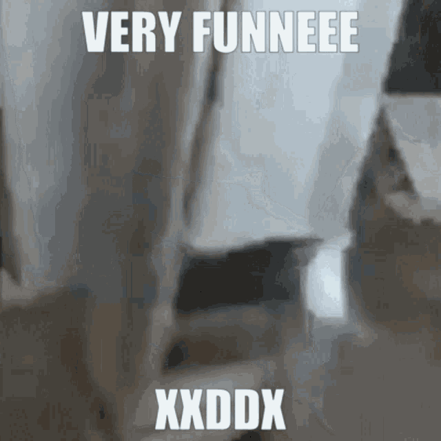 a very funneee xxddx meme with a person walking in the background