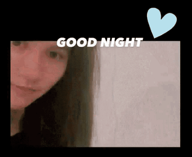 a picture of a woman with the words good night written on it