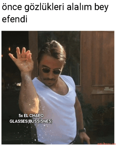 a picture of a man wearing sunglasses with the caption 5x el chapo glasses ( bussines )