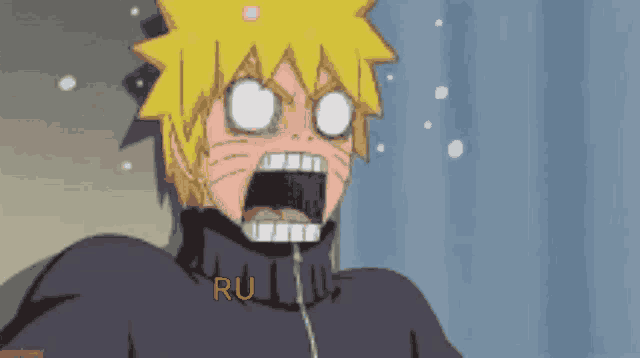 a cartoon character with the word ru written on it